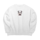 tama0528のパンダくん Big Crew Neck Sweatshirt