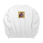 メアリーの魅力満点のブルドッグがただいま登場！ Big Crew Neck Sweatshirt