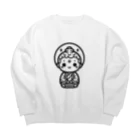 BOSATUのかわいい菩薩のシンプルイラスト Big Crew Neck Sweatshirt