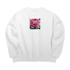 yukki1975のピクセルアートの5月_芍薬 Big Crew Neck Sweatshirt