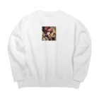 riarioのピンク Big Crew Neck Sweatshirt