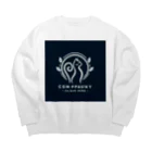 Qten369の幸運を招く猫β Big Crew Neck Sweatshirt