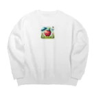 HERAXの果物妖精～リンゴの妖精さん～ Big Crew Neck Sweatshirt