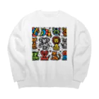 rightOneのアートタイム Big Crew Neck Sweatshirt