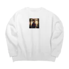 uhihi1126の猫耳可憐ちゃん Big Crew Neck Sweatshirt