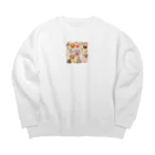 BlueSky77のふわもこハーモニー Big Crew Neck Sweatshirt