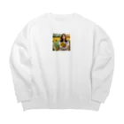 Ra168の思わず微笑んでしまう Big Crew Neck Sweatshirt