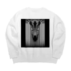 Qten369の縞馬くん Big Crew Neck Sweatshirt