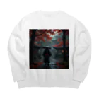 中村マコトの雨の中の侍 Big Crew Neck Sweatshirt