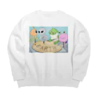 げんげん(バーサーカーモンキーズ)の宇宙戦争の風刺画 Big Crew Neck Sweatshirt