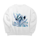 レオレオレオのレオの抽象画アート Big Crew Neck Sweatshirt