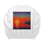 Rパンダ屋の飾れる夕焼けグッズ Big Crew Neck Sweatshirt