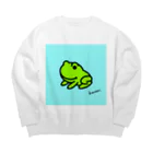 雑貨屋kerori(ザッカヤケロリ）のカエル（おすわり） Big Crew Neck Sweatshirt