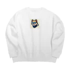 柴犬LOVEのスタイリッシュな柴犬マスコット Big Crew Neck Sweatshirt