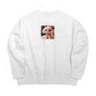 Cat0125のかわトイプ Big Crew Neck Sweatshirt