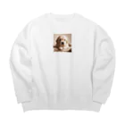 -joy-の可愛すぎるゴールデンレトリバー Big Crew Neck Sweatshirt