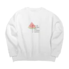 ねねのぱれすちな　スイカ　短歌 Big Crew Neck Sweatshirt