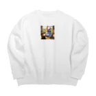 MysticArtworksのぽっちゃりになっちゃったピエール Big Crew Neck Sweatshirt