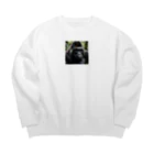 sunday_sataurday_freedayの涙を流しているゴリラ Big Crew Neck Sweatshirt