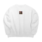 _ilka_の柴犬のヒップホップ Big Crew Neck Sweatshirt