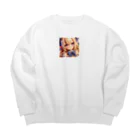 aaammmamのエルフ耳　少女 Big Crew Neck Sweatshirt