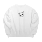 馬鹿なものがあるのまだ角が大きくない Big Crew Neck Sweatshirt