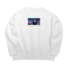 Mia-Alto_Adventure_Storeの時空の旅猫アルトとミアの夜景物語 Big Crew Neck Sweatshirt