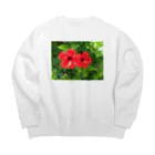 EHMforyouの南国　ハイビスカス　パワースポット Big Crew Neck Sweatshirt