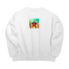 KIglassesのサングラスをかけたハッピーなヒトデ - 海の陽気な仲間！ Big Crew Neck Sweatshirt