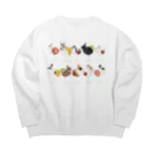 むぎのうしゃんぱんたわー Big Crew Neck Sweatshirt