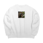 usagimajyoの木登りウサギ Big Crew Neck Sweatshirt