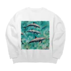 ma_kagawaのハワイのイルカ Big Crew Neck Sweatshirt