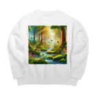 Rパンダ屋の「幻想的な森」グッズ Big Crew Neck Sweatshirt