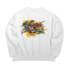 freehandの蜀の将軍・張飛 Big Crew Neck Sweatshirt