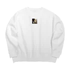 yangjiedaoyuanの外を見ている猫 Big Crew Neck Sweatshirt