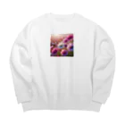 終わらない夢🌈の美しいコスモス💞 Big Crew Neck Sweatshirt