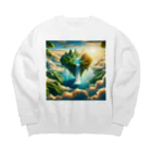 DQ9 TENSIの空高く浮かぶ伝説の島 Big Crew Neck Sweatshirt