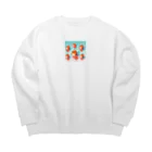 お魚専門店「FishDeluxe」の空飛ぶイクラちゃん Big Crew Neck Sweatshirt