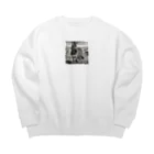 memorandumのシマウマ Big Crew Neck Sweatshirt