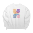 HeidiのRETRO-POP DOODLE DOGS  Big Crew Neck Sweatshirt