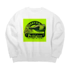 BABYLON  Channel　aiのドンペリ　骸骨　蛍光グリーン Big Crew Neck Sweatshirt