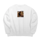 きんにくゆうたろうのサバンナのライオン Big Crew Neck Sweatshirt