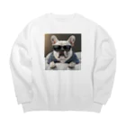 SI-SAAのおやすみBOSS犬 Big Crew Neck Sweatshirt