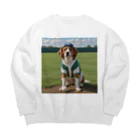 ぽめさくの犬野球 Big Crew Neck Sweatshirt