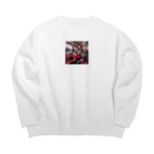 赤ペンギン@AIのトレインメロディ Big Crew Neck Sweatshirt