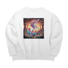 akinyan3128の夢色のユニコーン Big Crew Neck Sweatshirt