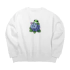 終わらない夢🌈のあじさいの花と🐸カエル君 Big Crew Neck Sweatshirt