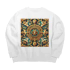 BABYLON  Channel　aiのRenaissance バロック模様　European Big Crew Neck Sweatshirt