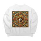 BABYLON  Channel　aiのRenaissance baroque模様　European Big Crew Neck Sweatshirt