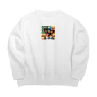 G線上のシュナウザーのアメリカンドリームを追いかける犬 Big Crew Neck Sweatshirt